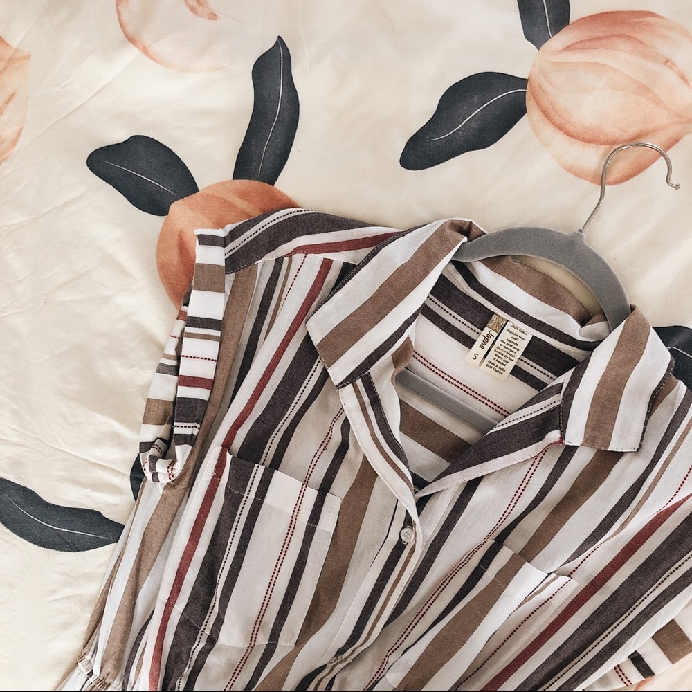 Striped shirt dress